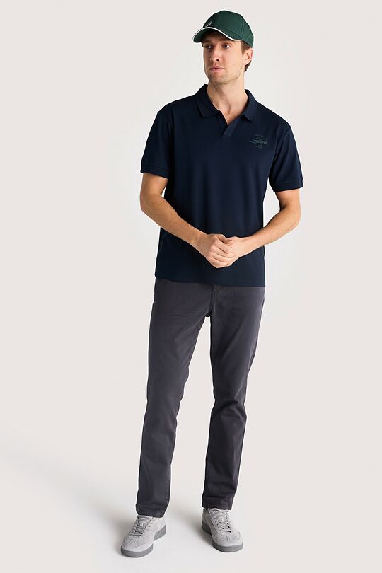 Nacionalinės kolekcijos polo marškinėliai 6 | TAMSIAI MĖLYNA | Audimas