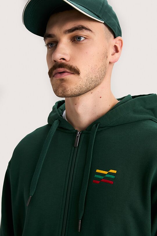 Nacionalinės kolekcijos atsegamas džemperis 4 | ŽALIA | Audimas