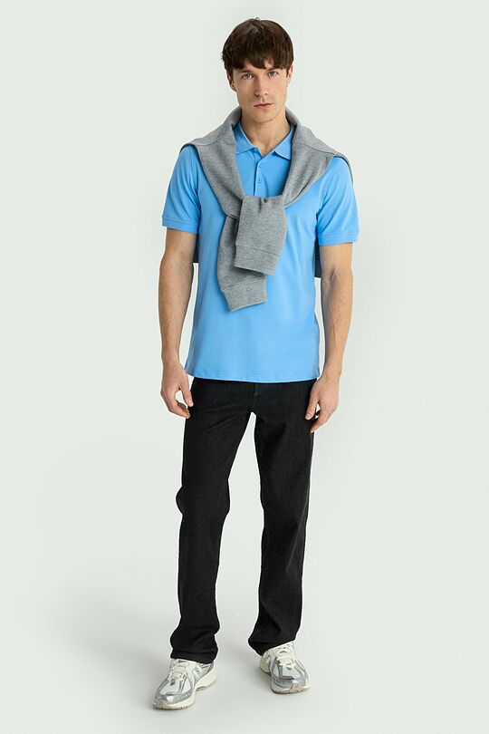 Pikė polo marškinėliai 4 | ŠVIESIAI MĖLYNA | Audimas