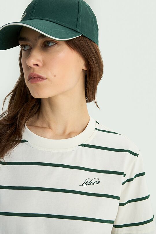 Nacionalinės kolekcijos dryžuoti marškinėliai 4 | KREMINĖ | Audimas