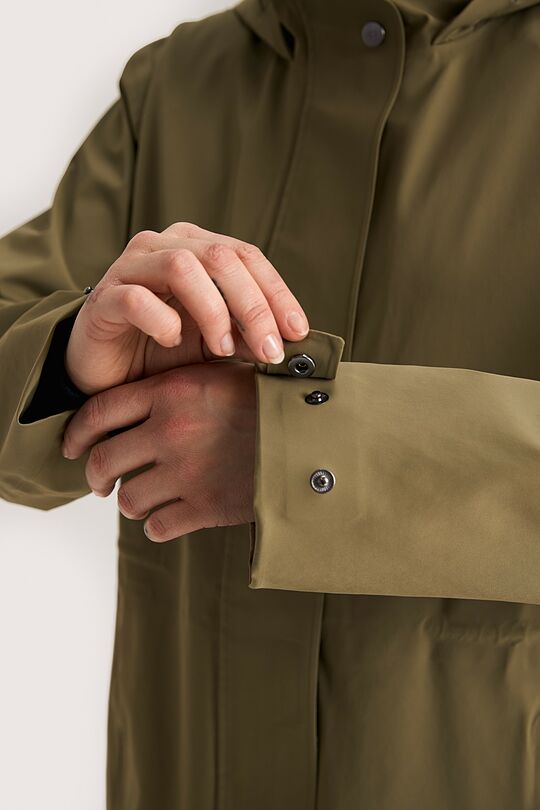Nuo lietaus apsaugantis paltas su membrana 7 | ŽALIA | Audimas