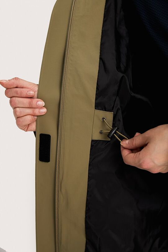 Nuo lietaus apsaugantis paltas su membrana 8 | ŽALIA | Audimas