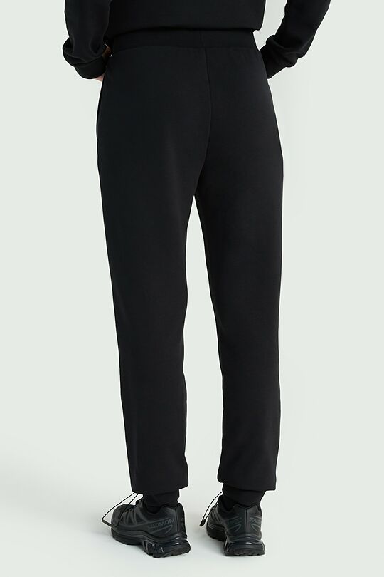 Medvilninės siaurėjančios kelnės 5 | JUODA | Audimas