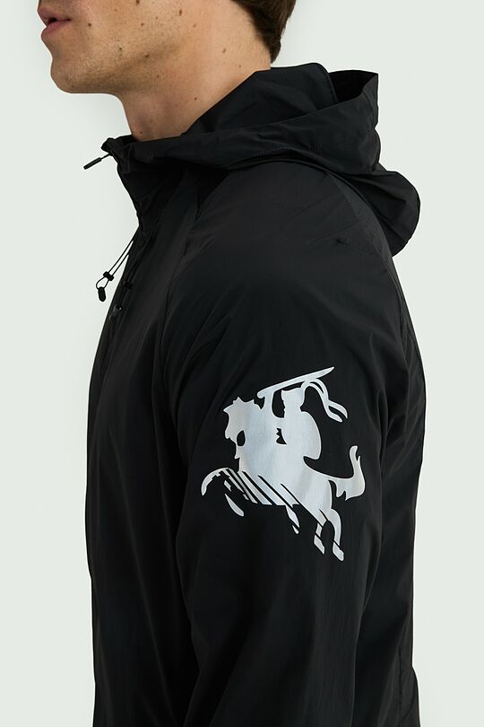 Nuo vėjo apsauganti lengva sportinė striukė 5 | JUODA | Audimas