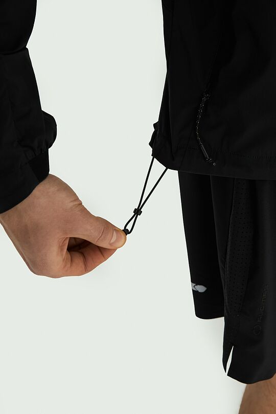 Nuo vėjo apsauganti lengva sportinė striukė 7 | JUODA | Audimas