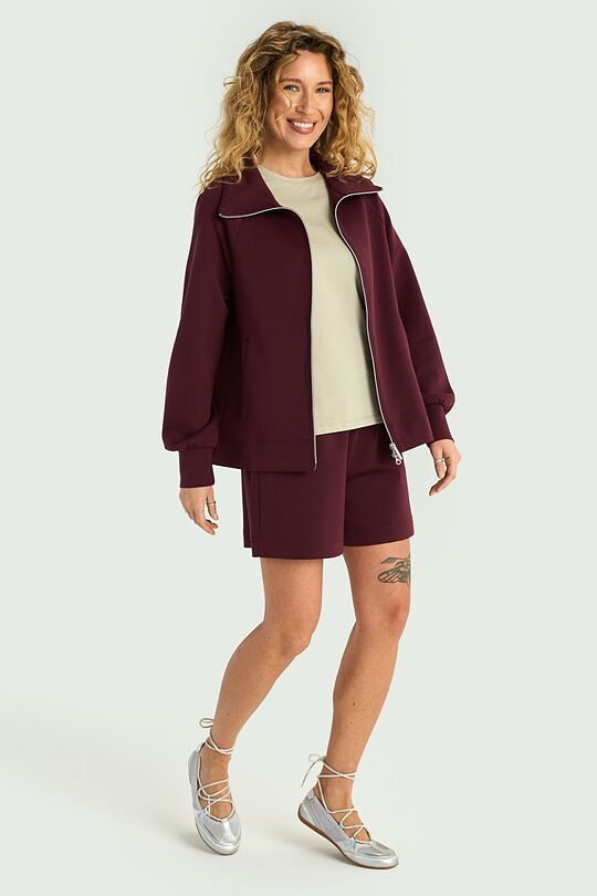 Atsegamas džemperis su lajocelio pluoštu 1 | VIOLETINĖ | Audimas