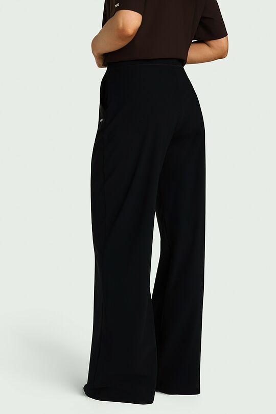 SENSITIVE medžiagos laisvo silueto kelnės 3 | JUODA | Audimas