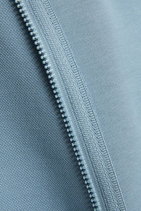 Atsegamas medvilninis pikė bomberio švarkelis 4 | MĖLYNA | Audimas