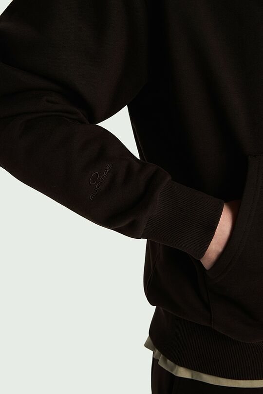 Nacionalinės kolekcijos medvilninis džemperis su gobtuvu 4 | RUDA | Audimas