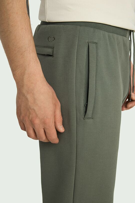 Medvilninės pikė kelnės 6 | ŽALIA | Audimas