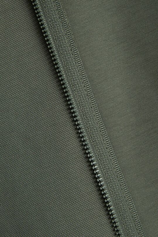 Atsegamas medvilninis pikė bomberio švarkelis 4 | ŽALIA | Audimas