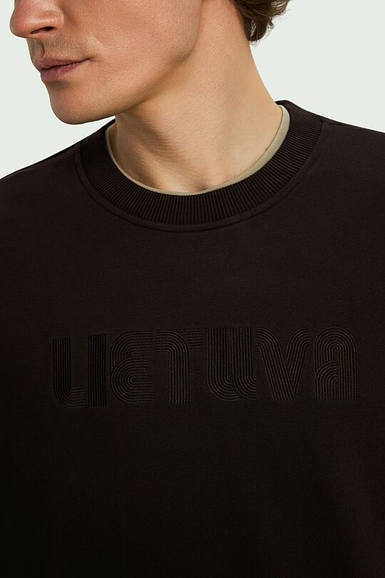 Nacionalinės kolekcijos medvilninis džemperis 3 | RUDA | Audimas