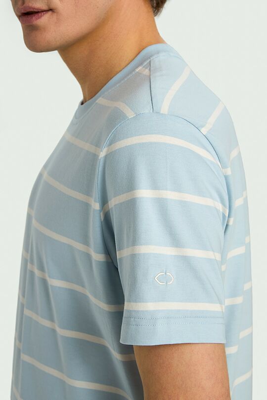 Dryžuoti marškinėliai 4 | TAMSIAI MĖLYNA | Audimas