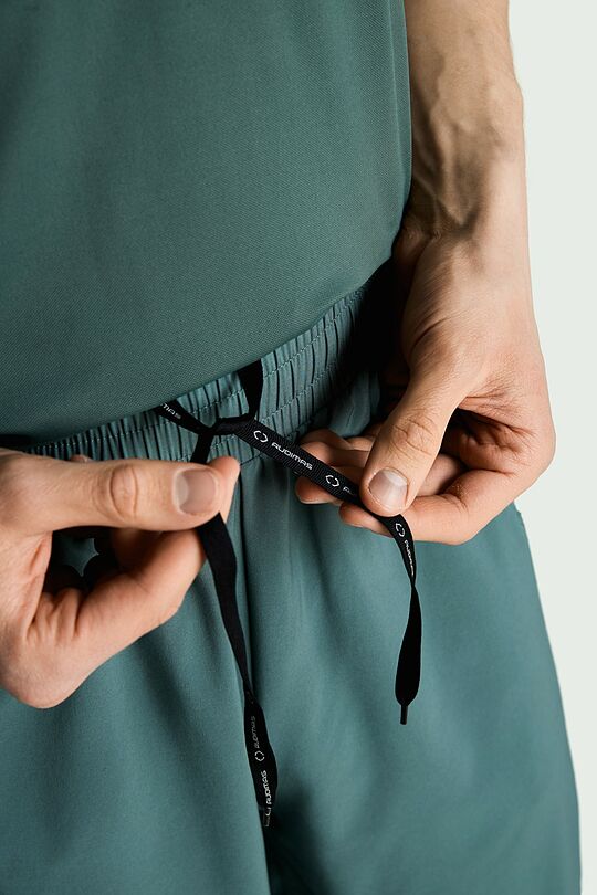 Lengvi sintetiniai šortai sportui 5 | TAMSIAI ŽALIA | Audimas