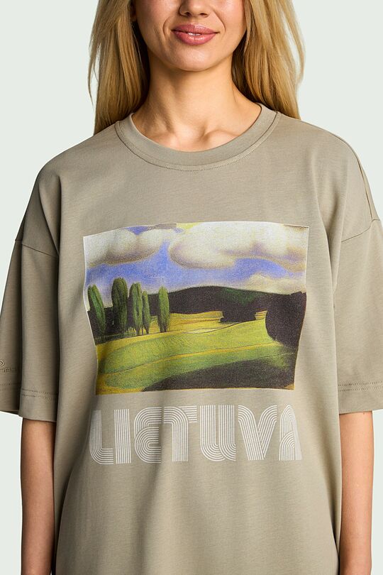 Medvilniniai marškinėliai trumpomis rankovėmis „Medeliai“ 7 | ŽALIA | Audimas