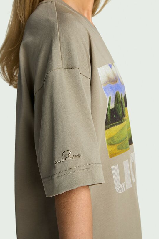 Medvilniniai marškinėliai trumpomis rankovėmis „Medeliai“ 6 | ŽALIA | Audimas