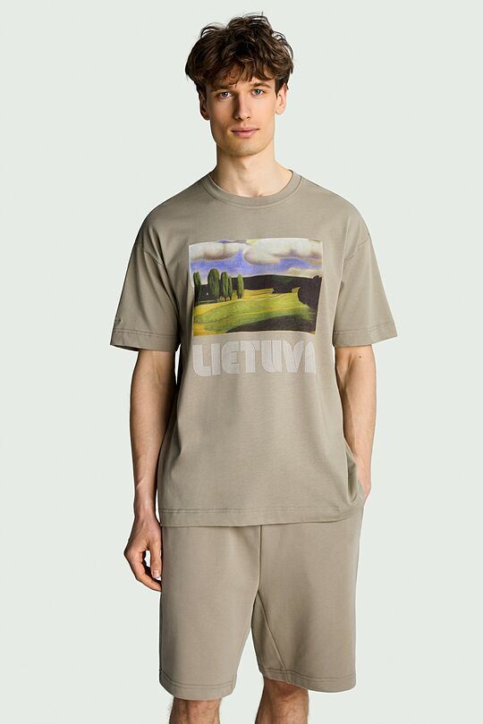 Medvilniniai marškinėliai trumpomis rankovėmis „Medeliai“ 2 | ŽALIA | Audimas