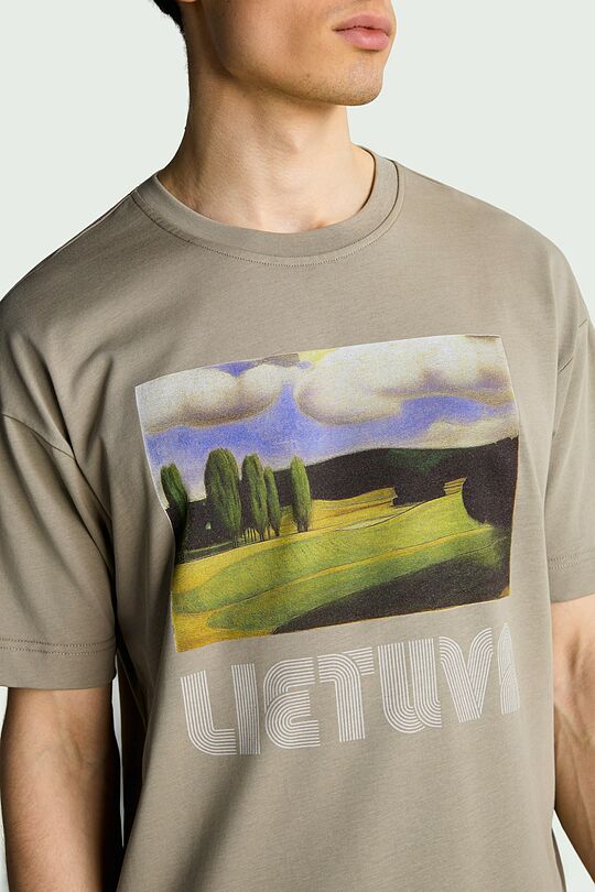 Medvilniniai marškinėliai trumpomis rankovėmis „Medeliai“ 8 | ŽALIA | Audimas