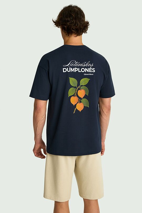 Medvilniniai marškinėliai trumpomis rankovėmis „Dumplonės“ 3 | TAMSIAI MĖLYNA | Audimas
