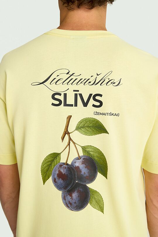 Medvilniniai marškinėliai trumpomis rankovėmis „Slivs“ 9 | GELTONA | Audimas