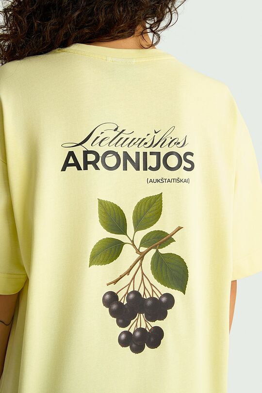 Medvilniniai marškinėliai trumpomis rankovėmis „Aronijos“ 9 | GELTONA | Audimas