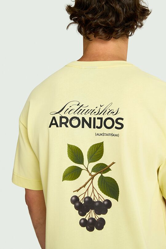 Medvilniniai marškinėliai trumpomis rankovėmis „Aronijos“ 7 | GELTONA | Audimas
