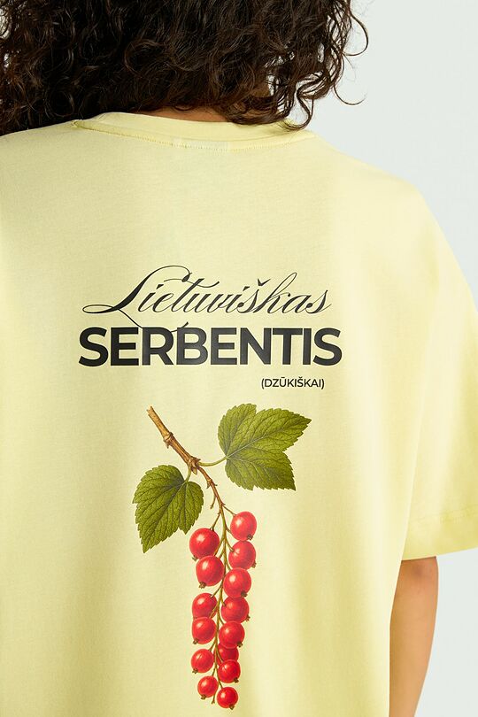 Medvilniniai marškinėliai trumpomis rankovėmis „Serbentis“ 9 | GELTONA | Audimas