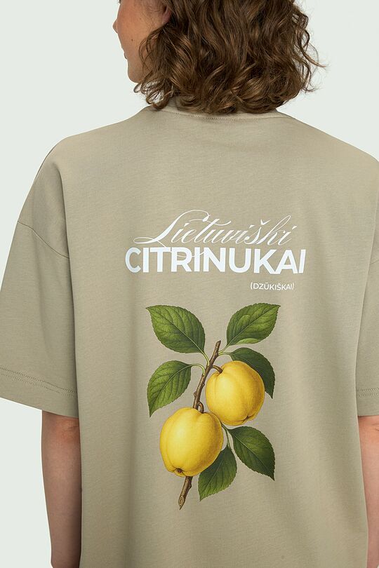 Medvilniniai marškinėliai trumpomis rankovėmis „Citrinukai“ 7 | ŽALIA | Audimas