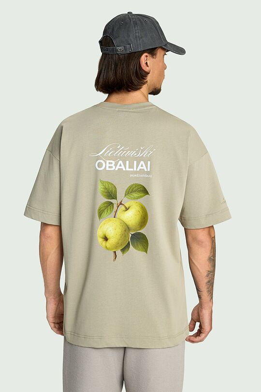 Medvilniniai marškinėliai trumpomis rankovėmis „Obaliai“ 5 | ŽALIA | Audimas