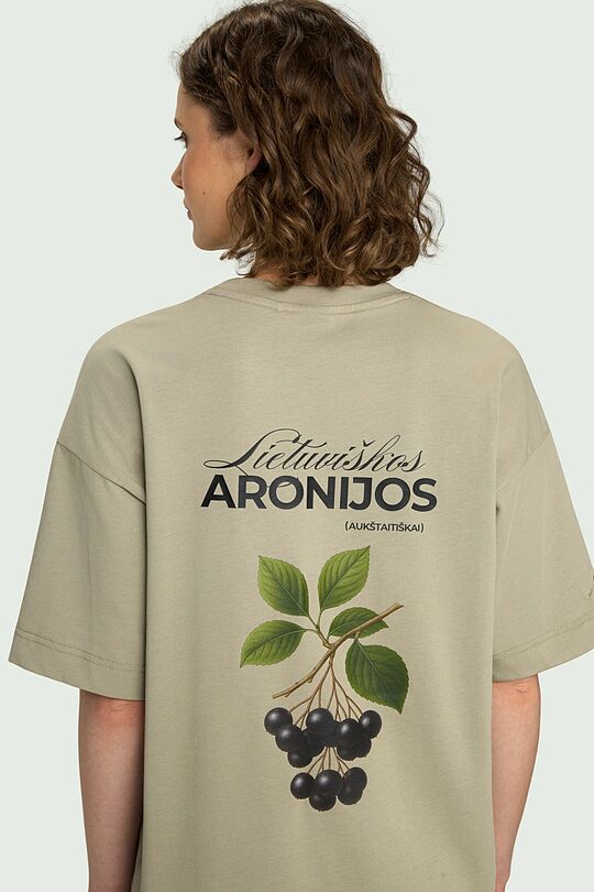 Medvilniniai marškinėliai trumpomis rankovėmis „Aronijos“ 7 | ŽALIA | Audimas
