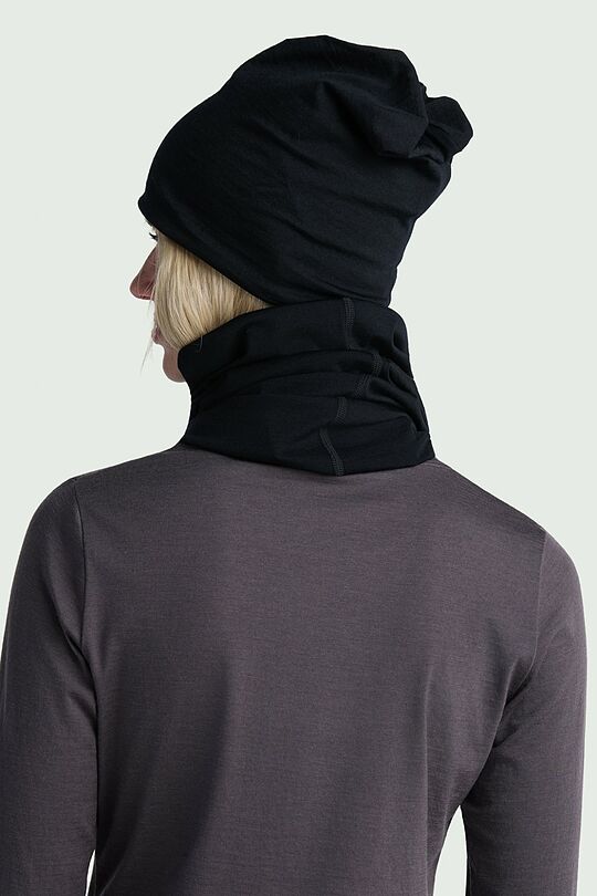 Plonos merino vilnos kaklo mova 4 | JUODA | Audimas