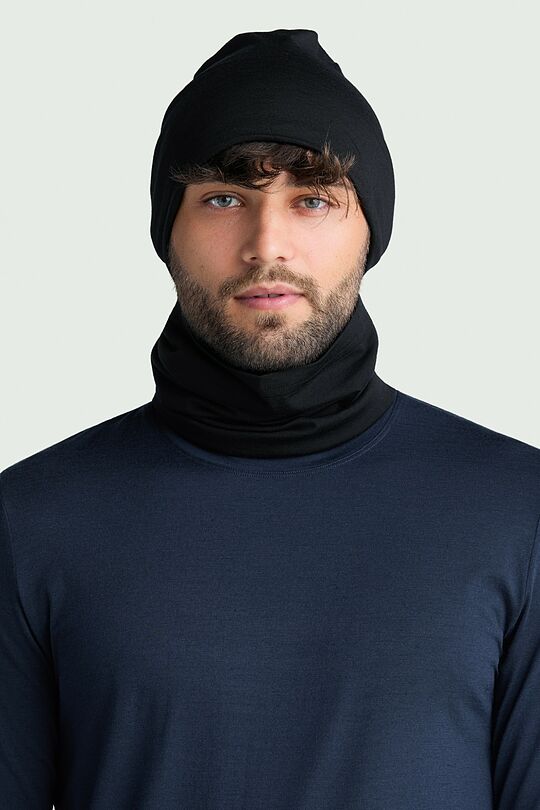 Plonos merino vilnos kepurė 2 | JUODA | Audimas
