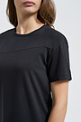 Modalo trikotažo marškinėliai 3 | JUODA | Audimas
