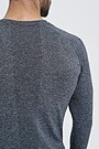 Besiūliai marškinėliai ilgomis rankovėmis 4 | PILKA/MELANŽAS | Audimas