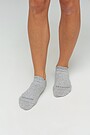 Trumpos medvilnės pluošto kojinės 2 | BALTA/PILKA | Audimas