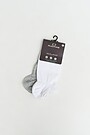 Trumpos medvilnės pluošto kojinės 5 | BALTA/PILKA | Audimas