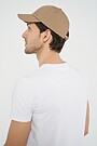 Kepurė su snapeliu iš POPLIN medvilnės 3 | RUDA | Audimas