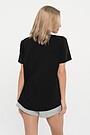 Marginti tamprūs medvilniniai marškinėliai 2 | BLACK PRINTED | Audimas