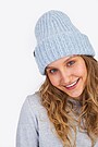 Megzta kepurė su merino vilna 2 | BLUE FOG | Audimas