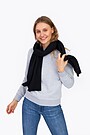 Megztas merino vilnos šalikas 2 | JUODA | Audimas