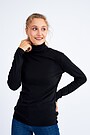 Marškinėliai aukštu kaklu 1 | JUODA | Audimas