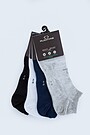 Trumpos medvilninės kojinės 3 | BLACK | Audimas