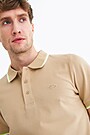 Tekstūrinės medvilnės polo marškinėliai 3 | RUDA | Audimas
