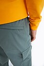 Laisvos audinio kelnės su kišenėmis 5 | ŽALIA/CHAKI/SALOTINĖ | Audimas