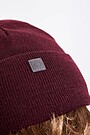 Megzta merino vilnos kepurė 2 | BORDO | Audimas