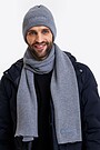 Megztas merino vilnos šalikas 1 | PILKA/MELANŽAS | Audimas