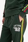 Retro stiliaus medvilninės kelnės 4 | ŽALIA | Audimas