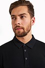 Merino vilnos polo marškinėliai 3 | JUODA | Audimas