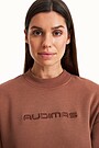 Organinės medvilnės džemperis šiauštu vidumi 3 | RUDA/BORDO | Audimas