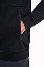Atsegamas merino vilnos džemperis su gobtuvu 4 | JUODA | Audimas